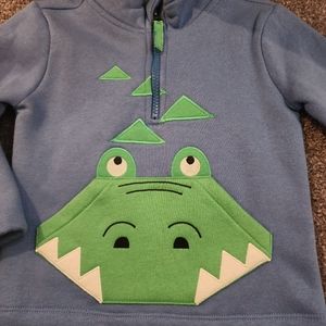 Boys Falls Creek Kids Green Frog Blue Sweatshirt Size 2T NWT